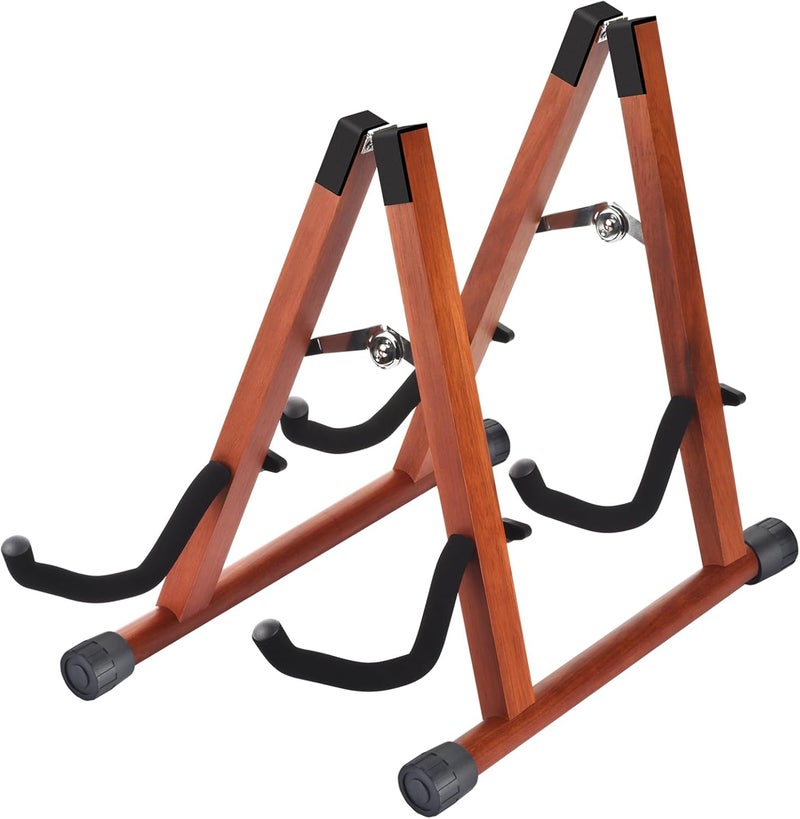 DOMMI Multiple Guitar Stand - Double A-Frame Floor Stand with Soft Foam Arms, Adjustable for Acoustic, Bass & Electric Guitars, Easy to Assemble - Image 1